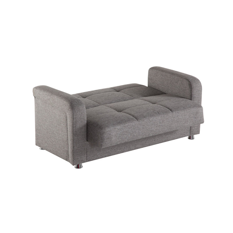 Ladislado Upholstered Futon And Mattress, Gray