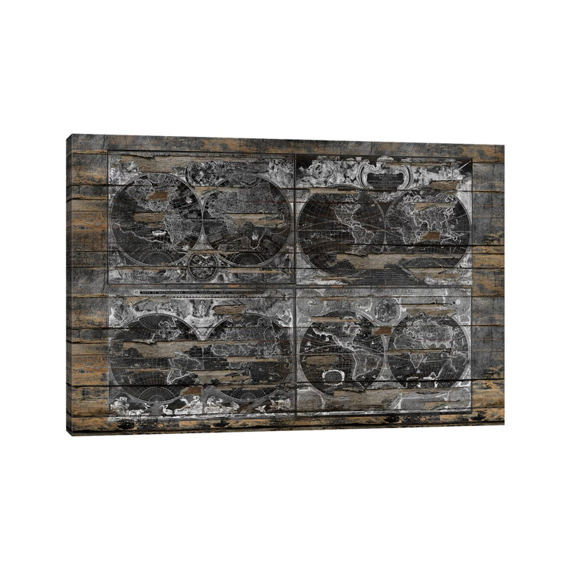 Historical Maps by Diego Tirigall - Wrapped Canvas Gallery-Wrapped Canvas Giclée, 20.32 cm H x 30.48 cm W
