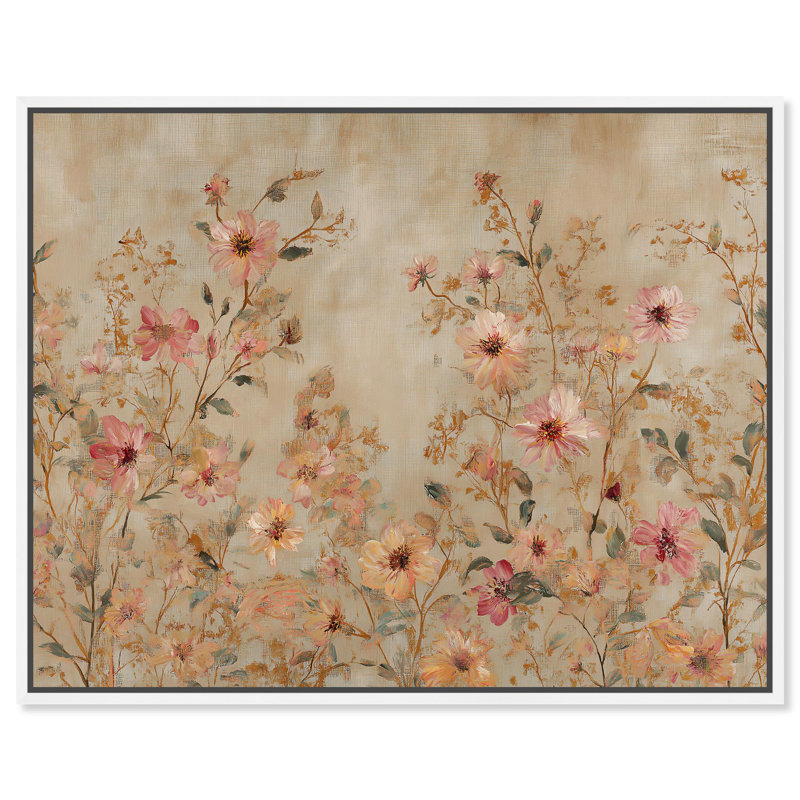 «Ochre Garden I Farmhouse» par Art Remedy, H 36 po x l 30 po, Cadre blanc