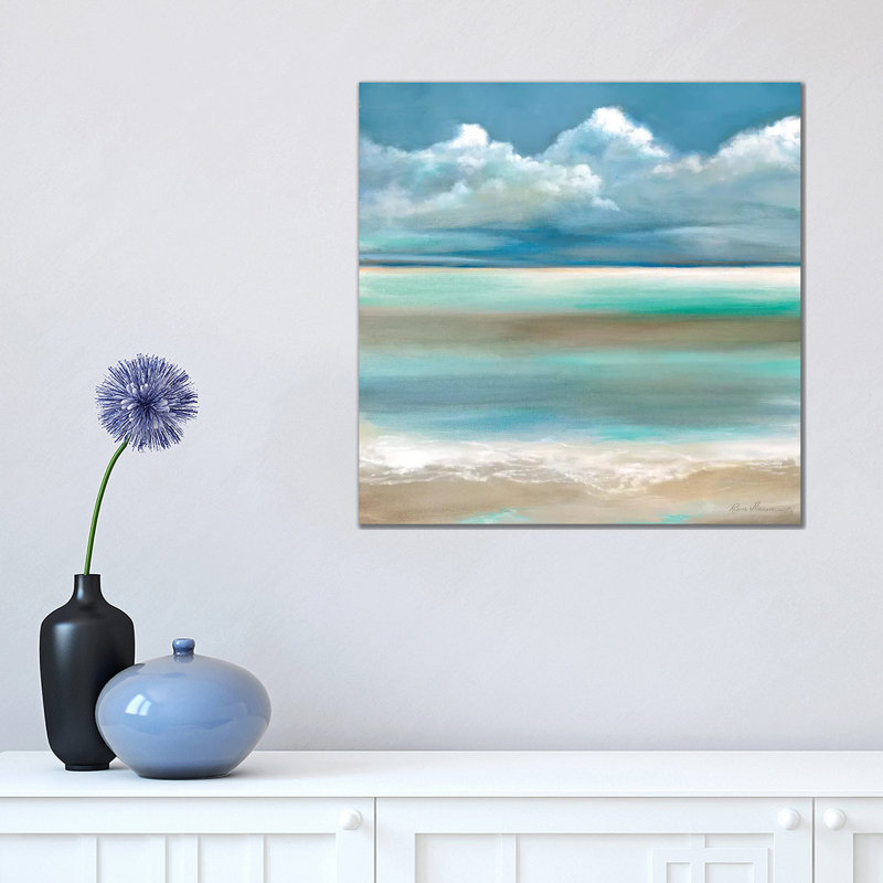 Tranquility by the Sea I par Ruane Manning - reproduction d'art, H 18 po x l 18 po x 1,5 po, Aucun mat, Toile tendue