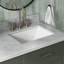 Ensemble de meuble-lavabo rectangulaire rectangulaire droit 37 "à chevrons avec comptoir en marbre blanc de Carrare blanc rétro 1,5"-1554787114-1554787119