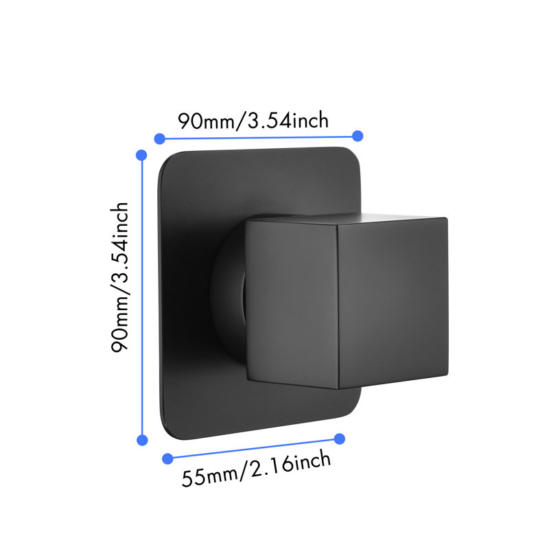 Master Shower Volume Control Valve Body. Adjustable Brass Handle. 3/4" Cast Metal. Corrosion Resistance Feature. Rust Proof. Matt Black. Effortless To Setup. 3.49 In. W X 2.24 H D. 1.99 Lb Control.