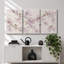 Branches de lavande en fleurs avec petits oiseaux, illustration botanique, tableau pour chambre, impression giclée sur toile en 3 parties - 61 cm x 3 pièces-134599100-134599103