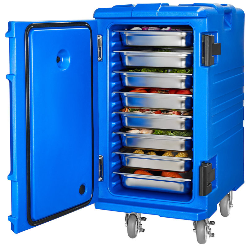Porte-aliments isotherme, boîte chaude de 127 pintes pour la restauration, porte-aliments à double boucle, chauffe-aliments à chargement frontal avec poignées, chargeur à roulettes pour restaurant, cantine