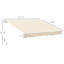 Auvent de jardin rétractable 12 po x 8 pi, manivelle manuelle, tissu 280G / M et eau, cadre en aluminium pour terrasse, patio, balcon, blanc crème avec manivelle, cadre, cour, Protection Plus