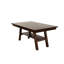 Salle à manger contemporaine de 6 pièces: table rectangulaire, 4 chaises d'appoint, 1 banc, bois d'hévéa noyer foncé, coussins en similicuir, dossier en V, rangement ouvert, placage de bouleau, placage de sièges