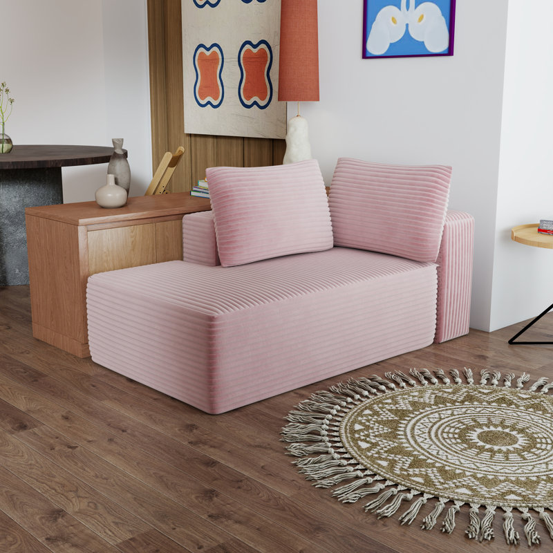 Chaise Boneless Cloudy, aucun assemblage requis, chaise rembourrée moderne en velours côtelé avec assise profonde