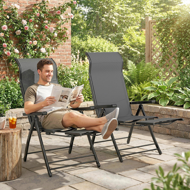 Outdoor Lounge Chair, Dark Grey