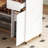 Natural Color And Off-White Multi-Functional Kitchen And Dining Set, With Extendable Extra-Long Tabletop, Drawers, Sockets, Brake Wheels, And A Movable Island That Also Serves As Storage.