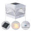 Luminaire à culot à DEL solaire blanc avec feu de flamme et mode standard -1106750532