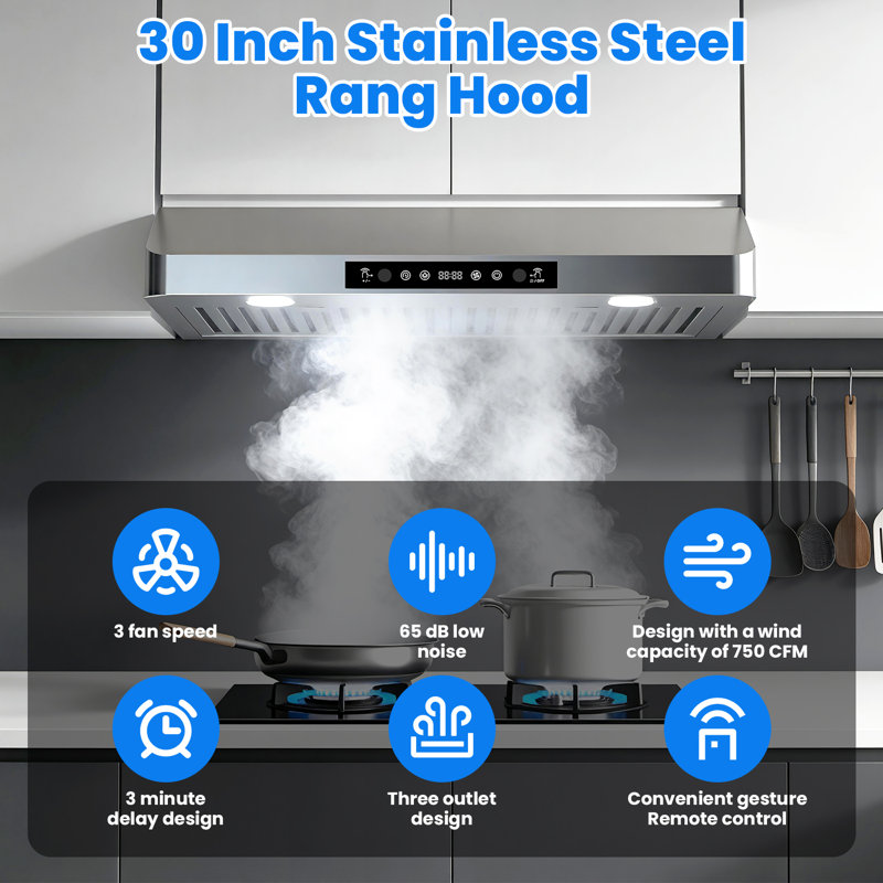 Hotte convertible en acier inoxydable avec planche à découper en titane nder Cabinet