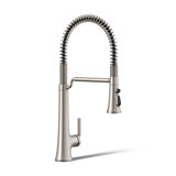 Kohler Tone Single Handle Semi-Professional Pre-Rinse Kitchen Sink Faucet with Three-Function Pull Down Sprayer