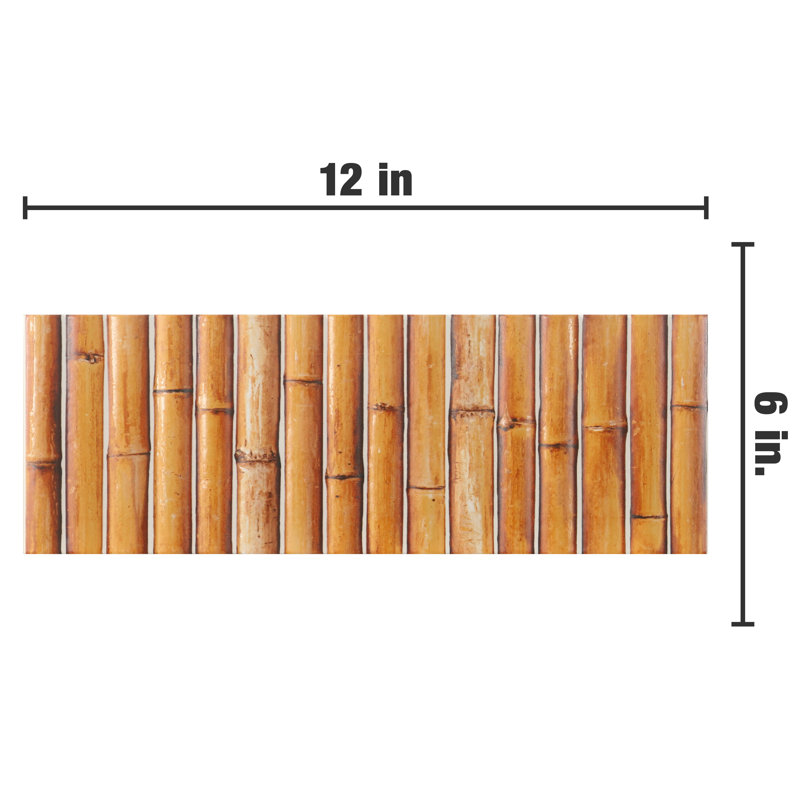 Bamboo 5.88'' W x 11.88'' L Tile, Clay Brown