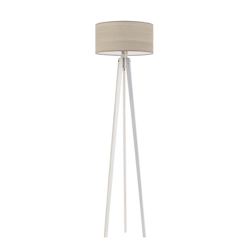 Wilburn 149cm Tripod Floor Lamp, Beige, White