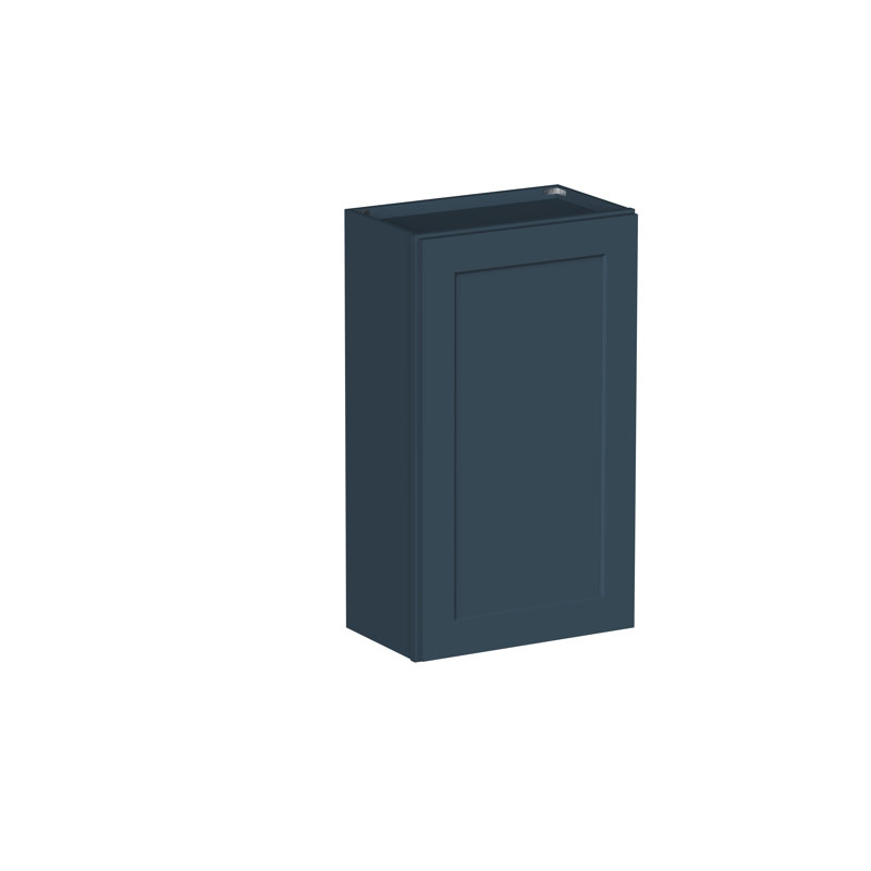 Armoire murale à porte simple de style Shaker de L 36 po x l 36 po x P 12 po DL Cabinetry (prête à assembler) - gris Cyber