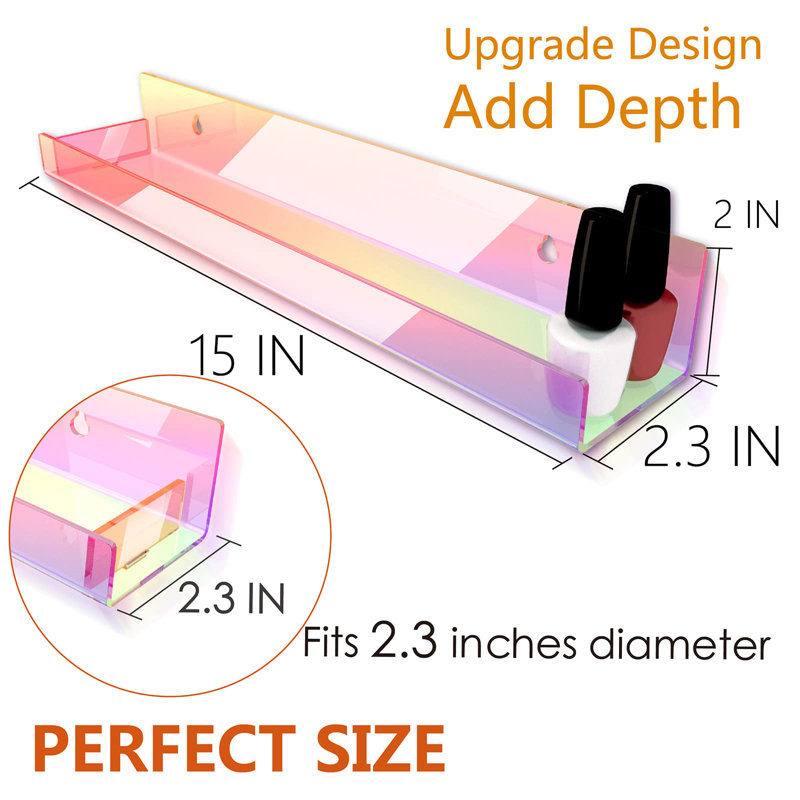 Delisma Floating Shelf, Iridescent