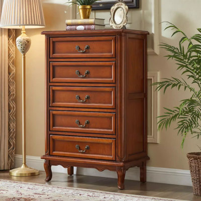 Armoire d'appoint en bois massif cerisier profond