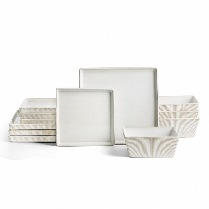 Stone Lain Grace 12-Piece Dinnerware Set Stoneware