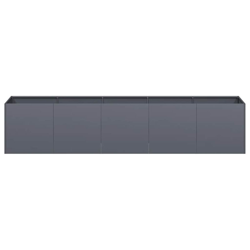 Planter 40 Cm Cold-Rolled Steel, Anthracite, 40cm H x 200cm W x 40cm D