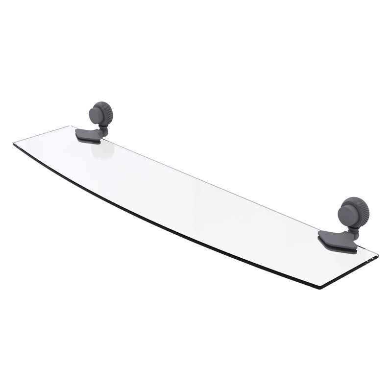 Venus Bracket Shelf, Matte Gray, 24" W x 5" L