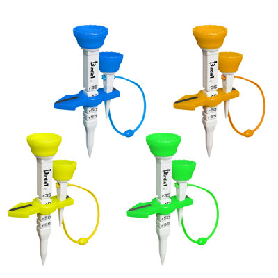 Birdie1 Smart Golf Tees (tés longs et courts) 4p (jaune + vert + bleu + orange), ensemble cadeau