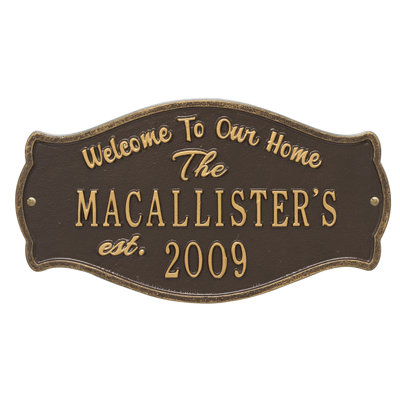 4-Line Wall Address Plaque