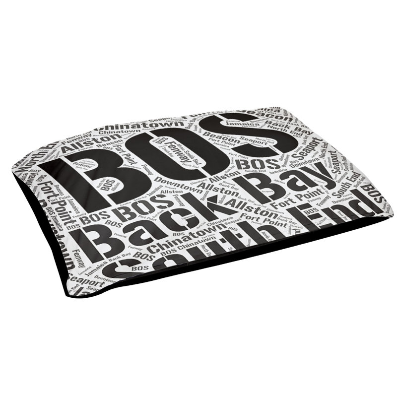 Oreiller rectangulaire designer, Petit L 28 po x l 18 po, Noir, Cleveland