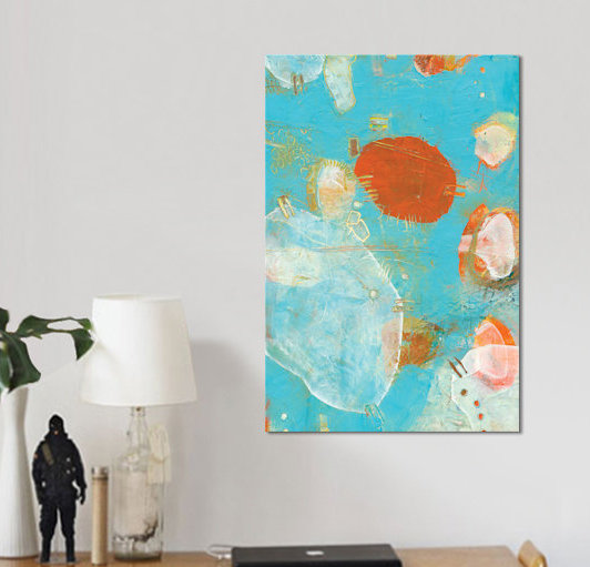 « phenix ii », impression sur toile, H 18 po x l 12 po x P 1,5 po, Pas de tapis, Toile tendue