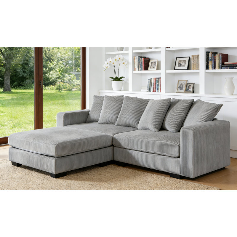 Canapé modulaire rembourré 4 pièces 4 pièces, Gris clair