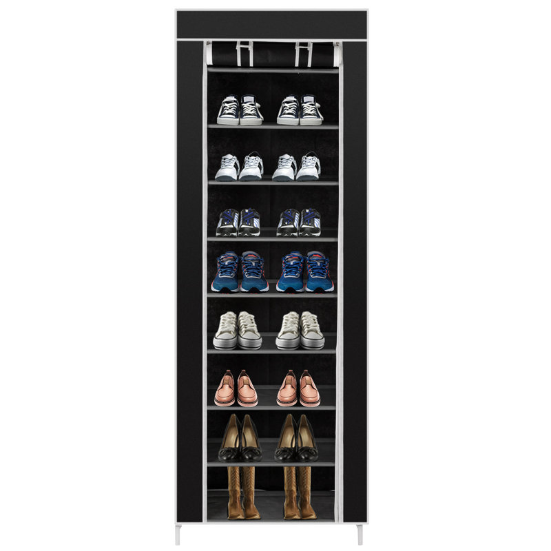 Range-chaussures noir en tissu non tissé 10 couches 9 couches