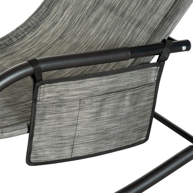 Aymelia 150 cm Long Reclining Single Chaise, Dark Grey