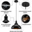 Luminaire suspendu noir mat, luminaire suspendu industriel rétro pour îlot de cuisine, grange, salle à manger, ensemble de 2