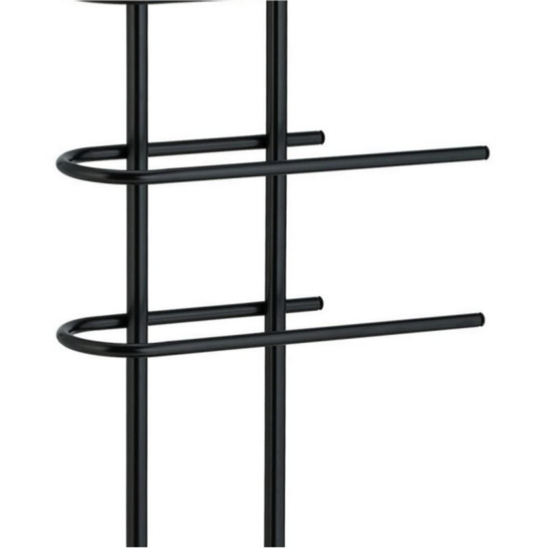 3 Rails Standing Blanket Ladder Black Metal
