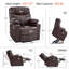 Fauteuil inclinable électrique de petite taille avec massage, double chauffage, appui-tête réglable, similicuir-88649642