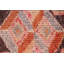 Tapis turc rétro Anatolian Herki en mauve avec laine colorée pour escalier et couloir