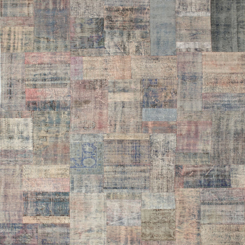 Tapis gris/beige/brun contemporain, Carré 3 pi