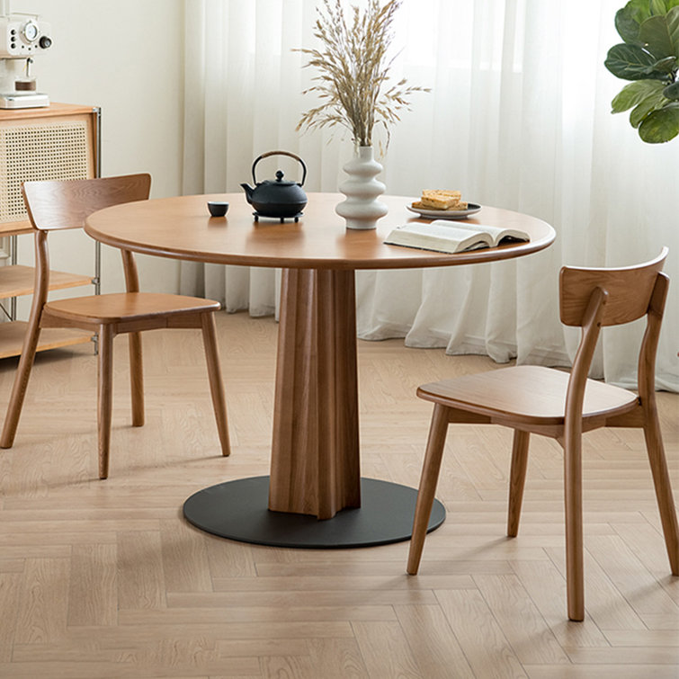Hokku Designs Brandow Round Solid Wood Top Dining Table - Wayfair Canada