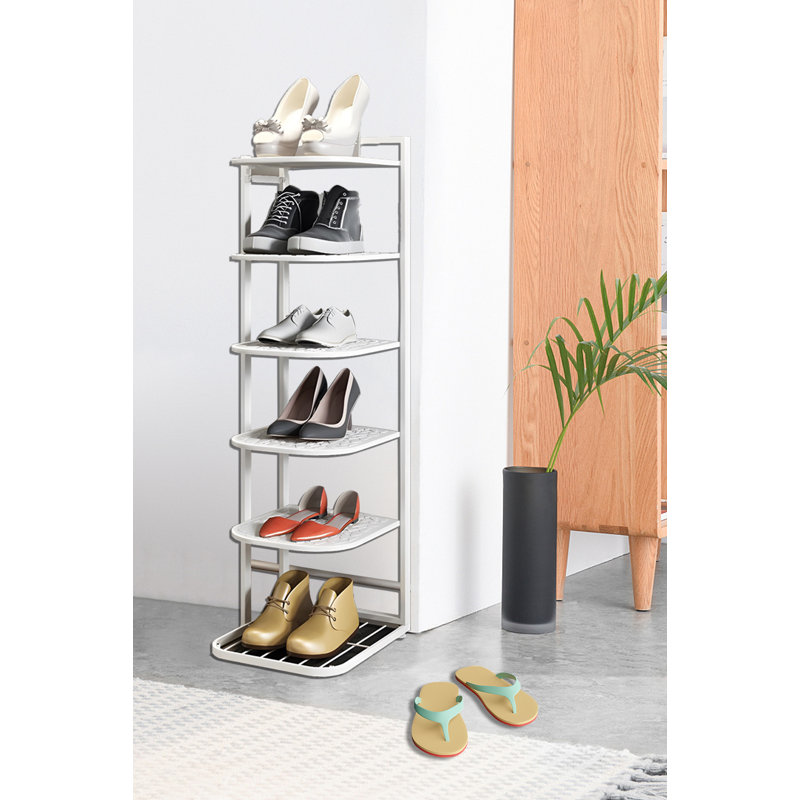 Range-chaussures 6 paires, Blanc