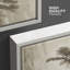 «Pine Trees on Cliffside», art mural - Paysage monochrome de style chinois, décor encadré de montagne brumeuse pour un décor zen ou minimaliste-114980781-114980784