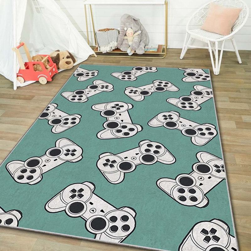 Luxurious Area Rug, 4.6 x 7.2 ft, 100% Polyester, 740 g/m² | Non-Slip Felt Dot Underside, Laminated Sponge for Comfort, Antibacterial & Easy to Clean | Stylish Velvet Fabric with Digital Print, Machine Washable