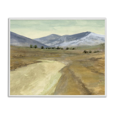  Distant Desert Mountains Black Framed Giclee Art by Michael Willett