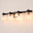 31'' 4-Light Black & Gold Bathroom Vanity Light with Clear Glass Shade-806497666-866321955