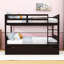 Lit superposé double avec lit gigogne simple et garde-corps-728518718