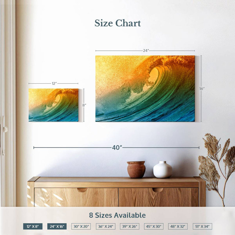 Gillard Sunny Glow Ocean Wave, H 16 po x l 24 po