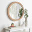 Miroir rond rond avec cadre en bois avec détail nervuré, 23,62 po-1897369505-1897369506