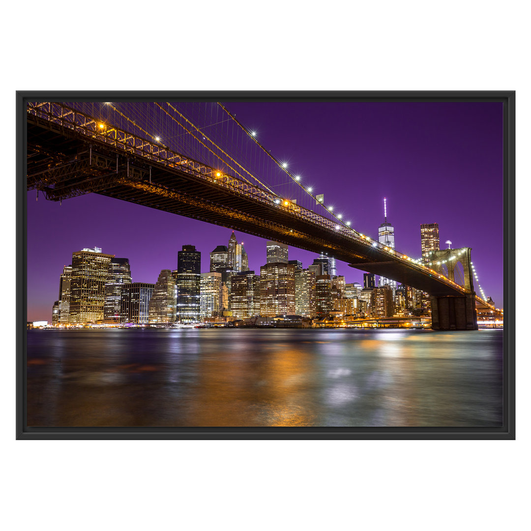 Gerahmtes Wandbild Skyline von Manhattan