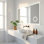 Aamorah Miroir de Salle de Bain DEL 60 po x 29,5 po avec Miroir Grossissant 3X Intégré - Miroir Intelligent Anti-Buée sans Cadre avec Contrôle de Gradation, Éclairage DEL Économe en Énergie et Design Double Miroir