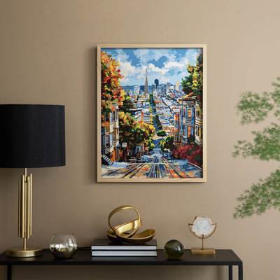 LANDSCAPES Series CECXLV III, reproduction d'art encadrée - bois massif