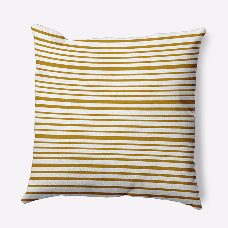 Coussin décoratif intérieur / extérieur Loom Lines, 18 po x 18 po, Or automne