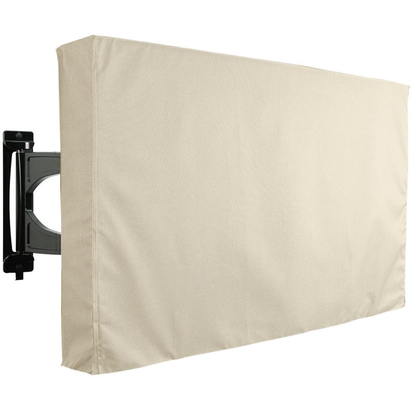 Universal Weatherproof TV Cover – All-Season Protection for Flat Panel TVs, Water-Resistant, Breathable Material with Remote Pocket